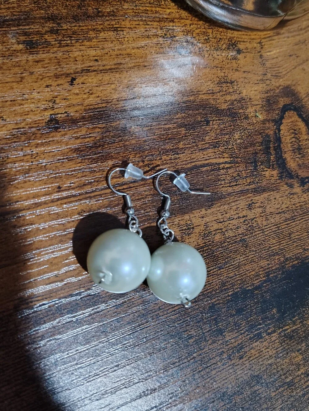 Large Classic White Pearl Drop Earrings - Handmade